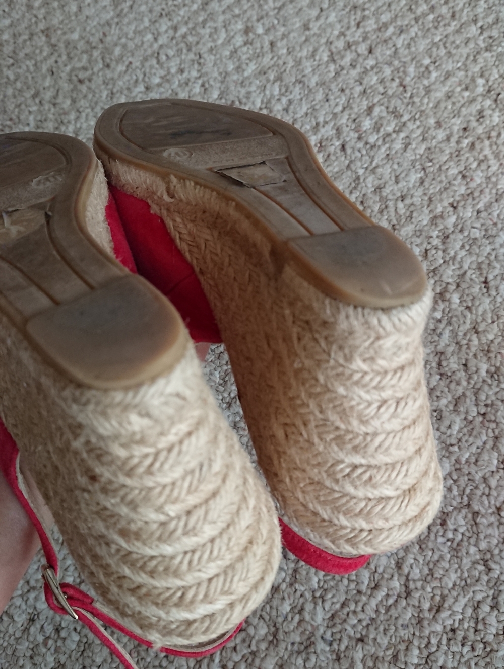 LK Bennett Bethany red Suede Pointed Slingback espadrille size 9 - Picture 11 of 13
